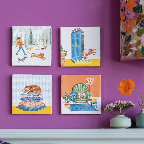 Storytiles Wie heeft de hond losgelaten 10x10 cm