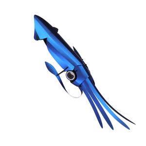 Assembli  3D muurdecoratie inktvis blauw papier