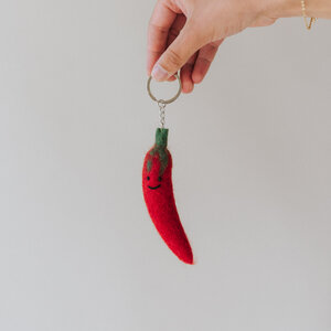 Leuke sleutelhanger rode peper
