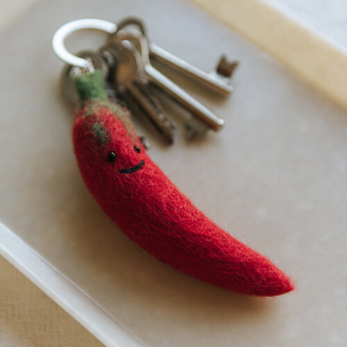 Leuke sleutelhanger rode peper