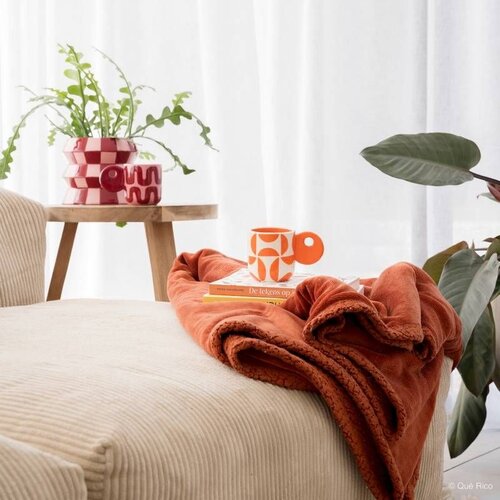 Que Rico Blumentopf rosa Teodora Squares & Stripes