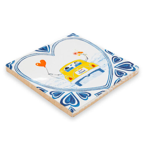 Storytiles Net getrouwd, daar gaan we! 10x10 cm