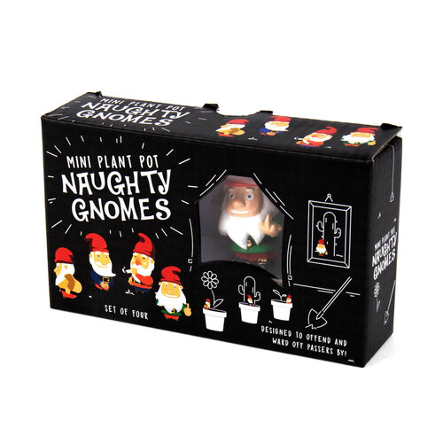 Gift Republic Mini Plant Pot Naughty Gnomes Gift Republic Mini Plant Pot Naughty Gnomes