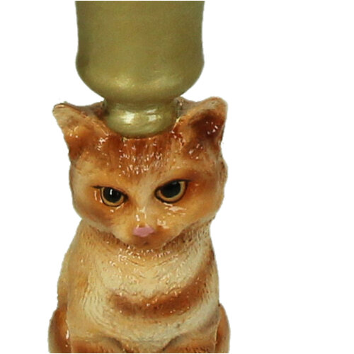 Kaarshouder Kat Kandelaar bruin Kersten