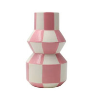 Roze vaas Celestino Squares en Stripes
