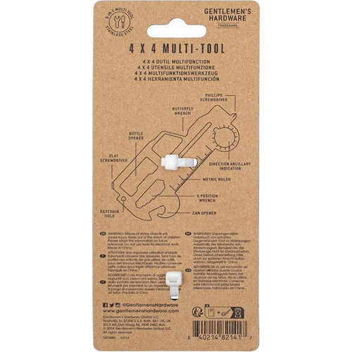 Gentlemen's Hardware Auto Creditcard Multitool 4x4