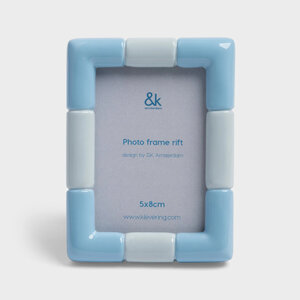 Klevering Photo Frame Rift Rectangle Ice Blue