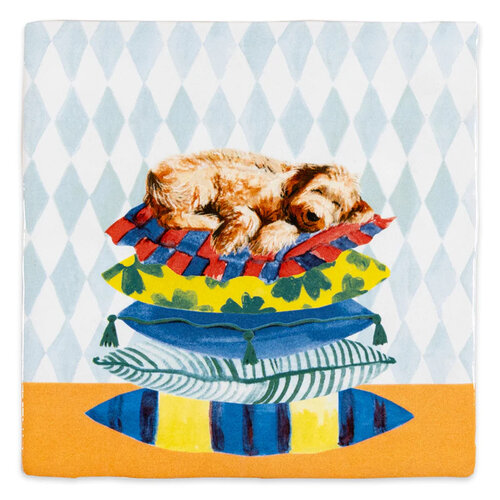 Storytiles Tegeltje Sleepy Dog 10x 10 cm