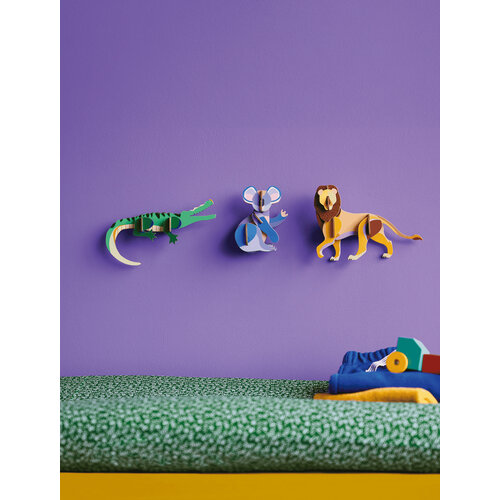 Studio Roof Lion 3D Wanddecoratie Bouwpakket Karton Studio Roof Lion 3D Wanddecoratie Bouwpakket Karton