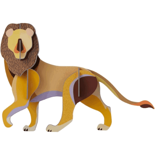 Studio Roof Lion 3D Wanddecoratie Bouwpakket Karton Studio Roof Lion 3D Wanddecoratie Bouwpakket Karton