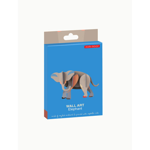 Studio Roof Elephant 3D Wanddecoratie Bouwpakket Karton Studio Roof Elephant 3D Wanddecoratie Bouwpakket Karton