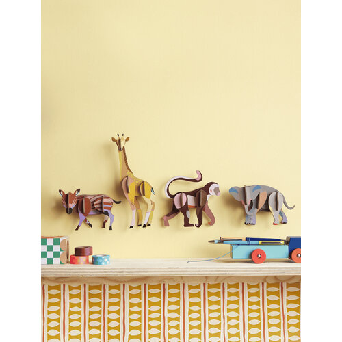 Studio Roof Elephant 3D Wanddecoratie Bouwpakket Karton Studio Roof Elephant 3D Wanddecoratie Bouwpakket Karton
