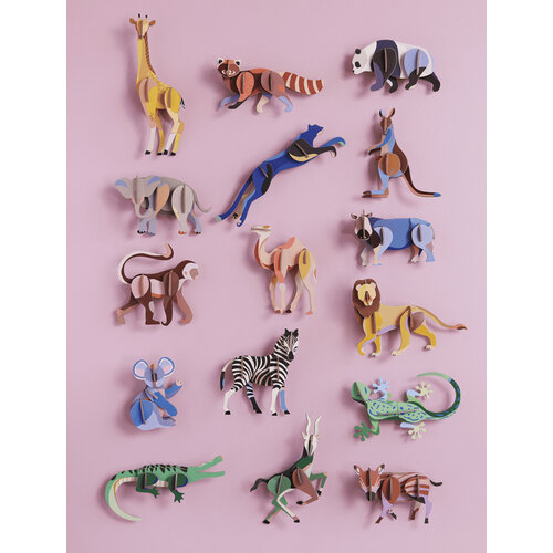 Studio Roof Elephant 3D Wanddecoratie Bouwpakket Karton Studio Roof Elephant 3D Wanddecoratie Bouwpakket Karton