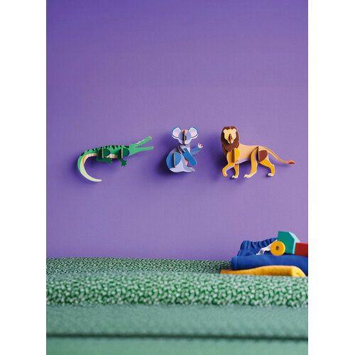 Studio Roof Crocodile 3D Wanddecoratie Bouwpakket Karton Studio Roof Crocodile 3D Wanddecoratie Bouwpakket Karton