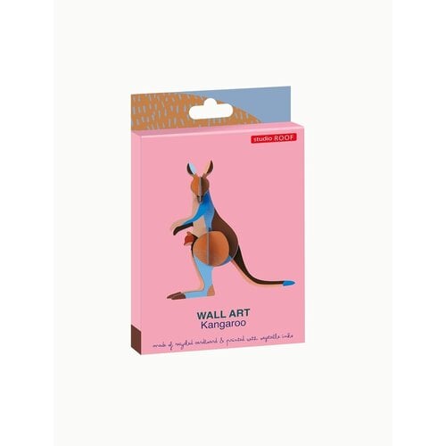 Studio Roof Kangaroo 3D Wanddecoratie Bouwpakket Karton Studio Roof Kangaroo 3D Wanddecoratie Bouwpakket Karton
