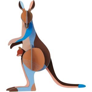 Studio Roof Kangaroo 3D Wanddecoratie Bouwpakket Karton Studio Roof Kangaroo 3D Wanddecoratie Bouwpakket Karton