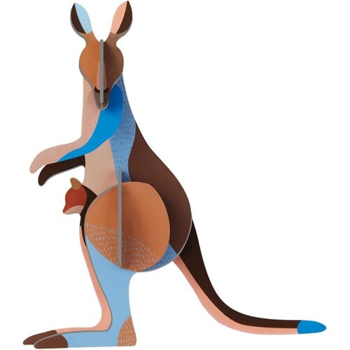 Studio Roof Kangaroo 3D Wanddecoratie Bouwpakket Karton Studio Roof Kangaroo 3D Wanddecoratie Bouwpakket Karton