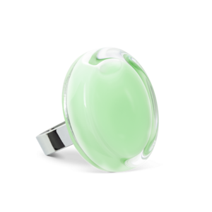 Pylones Glass Ring Cachou Medium Pastel Green Adjustable Ring Pylones Glass Ring Cachou Medium Pastel Green Adjustable Ring