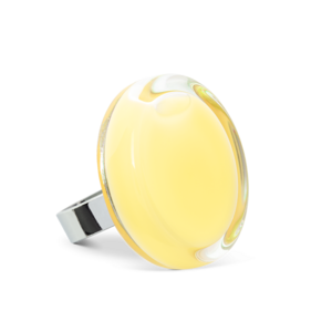 Pylones Glazen Ring Cachou Medium Pastel Yellow Verstelbare Ring Pylones Glazen Ring Cachou Medium Pastel Yellow Verstelbare Ring