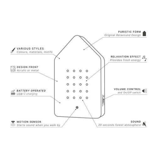 Relaxound Birdybox Koper Vogelhuisje Geluidsbox met Bewegingssensor Relaxound Birdybox Koper Vogelhuisje Geluidsbox met Bewegingssensor
