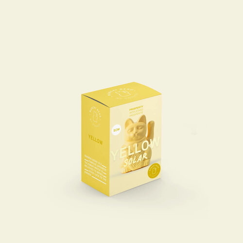 Donkey Products Solar Lucky Cat Yellow Mini 5cm Donkey Products Solar Lucky Cat Yellow Mini 5cm