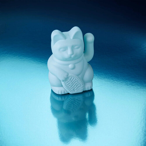 Donkey Products Solar Lucky Cat Light Blue Mini 5cm Donkey Products Solar Lucky Cat Light Blue Mini 5cm