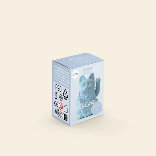 Donkey Products Solar Lucky Cat Light Blue Mini 5cm Donkey Products Solar Lucky Cat Light Blue Mini 5cm
