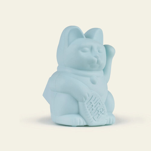 Donkey Products Solar Lucky Cat Light Blue Mini 5cm Donkey Products Solar Lucky Cat Light Blue Mini 5cm