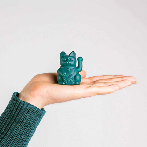 Donkey Products Solar Lucky Cat Green 5cm