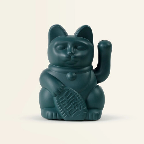 Donkey Products Solar Lucky Cat Green 5cm