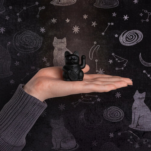 Donkey Products MyNeko Solar Lucky Cat Black 5cm Donkey Products MyNeko Solar Lucky Cat Black 5cm