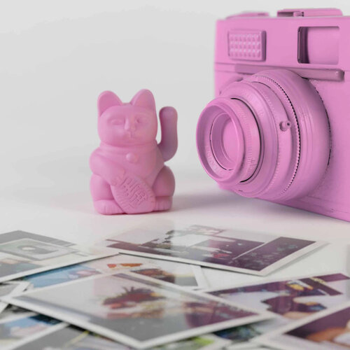 Donkey Products MyNeko Solar Lucky Cat Hot Pink 5cm Donkey Products MyNeko Solar Lucky Cat Hot Pink 5cm