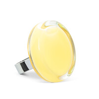 Glazen Ring Cachou Medium Pastel Yellow Verstelbare Ring