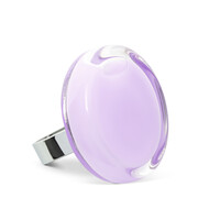 Glazen Ring Cachou Medium Pastel  Lila Verstelbare Ring