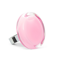 Glazen Ring Cachou Medium Pastel  Pink Verstelbare Ring