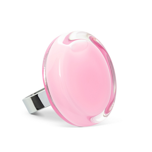 Pylones Glazen Ring Cachou Medium Pastel  Pink Verstelbare Ring