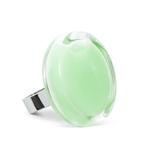 Pylones Glazen Ring Cachou Medium Pastel  Green Verstelbare Ring