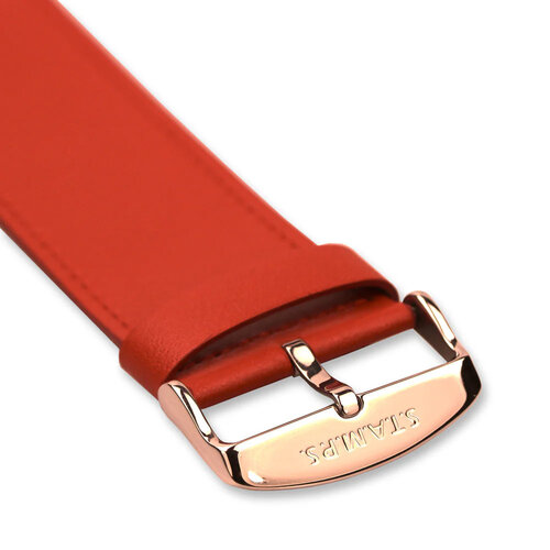 S.T.A.M.P.S Horlogeband Classic Leder Rood S.T.A.M.P.S Horlogeband Classic Leder Rood
