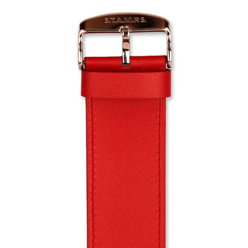 S.T.A.M.P.S Horlogeband Classic Leder Rood S.T.A.M.P.S Horlogeband Classic Leder Rood