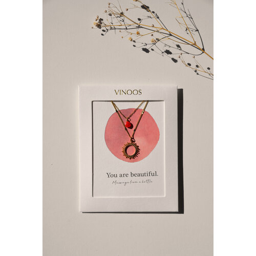 Vinoos by AMS Ketting Zon Orange You are Beautiful