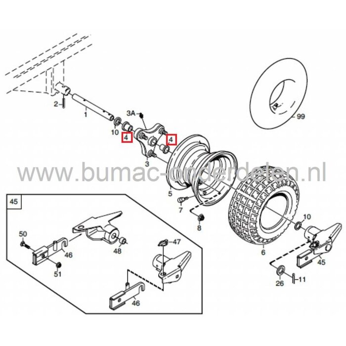 Bronzen Lager voor Stiga, Castelgarden, Mountfield, Frontmaaiers, Zitmaaiers, Tuintrekkers 2105M, 2125M, 4135M, 4155H, XM107, XM92, FRONTMOWER 1150, MD85, MD92, Solo557, XK140, XM110, XM130, XM140, XM160, Wiellager, Castel Garden