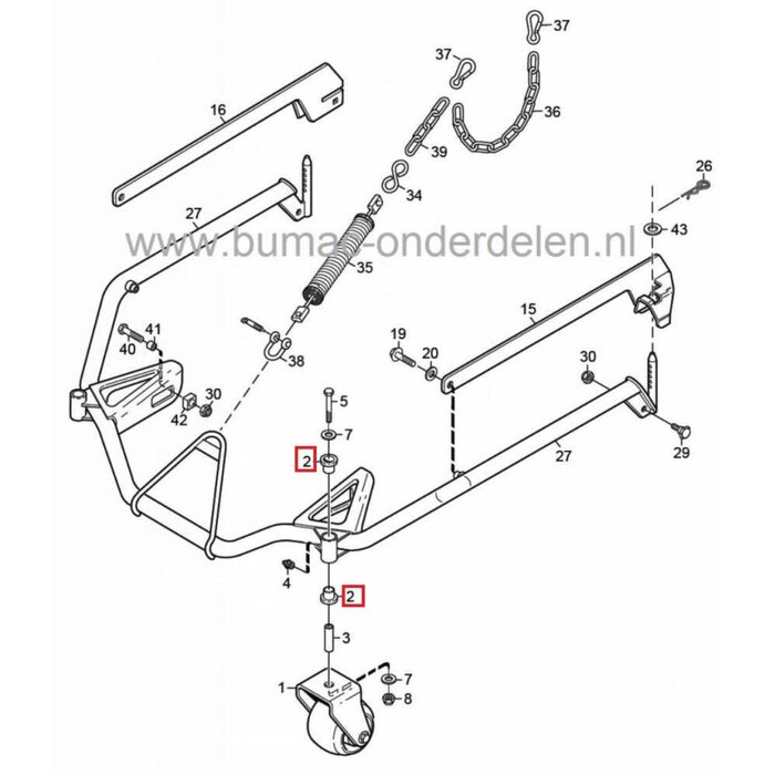 Bronzen Lager voor Stiga, Castelgarden, Mountfield, Frontmaaiers, Zitmaaiers, Tuintrekkers 2105M, 2125M, 4135M, 4155H, XM107, XM92, FRONTMOWER 1150, MD85, MD92, Solo557, XK140, XM110, XM130, XM140, XM160, Wiellager, Castel Garden