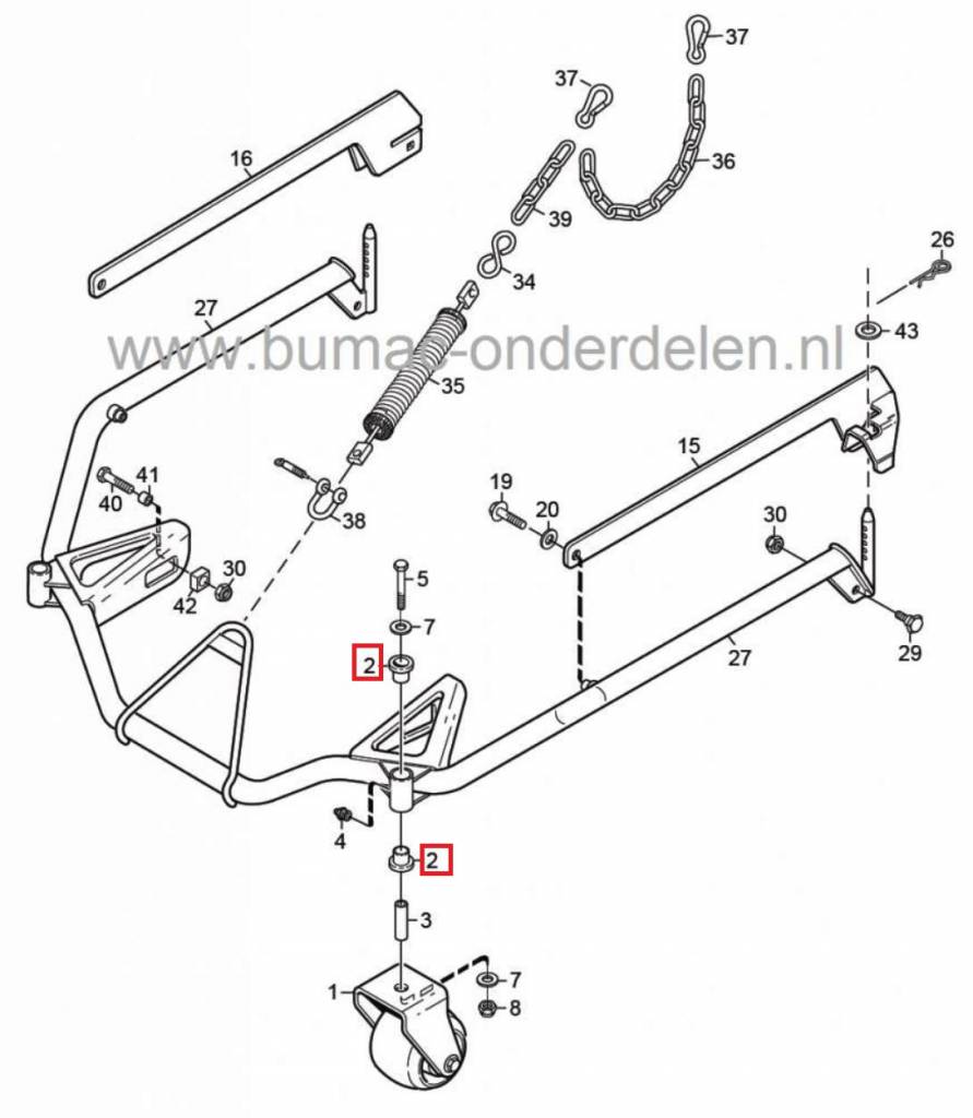 Bronzen Lager voor Stiga, Castelgarden, Mountfield, Frontmaaiers, Zitmaaiers, Tuintrekkers 2105M, 2125M, 4135M, 4155H, XM107, XM92, FRONTMOWER 1150, MD85, MD92, Solo557, XK140, XM110, XM130, XM140, XM160, Wiellager, Castel Garden