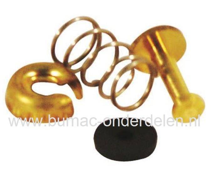 Aftapplug voor Tecumseh Vlotterbak van Carburateur Afdichtingsrubber met Veer - As en Klep voor Tecumseh Motor SBV, TVM 125, TVM 220, AV 520, TVXL 195, TVXL 220, V 40, V 50, V 60, V 70, BV, Vantage, VH 40, VH 70, VH 80, BVL, VM 100, VM 70, VM 80, BVS, ECV