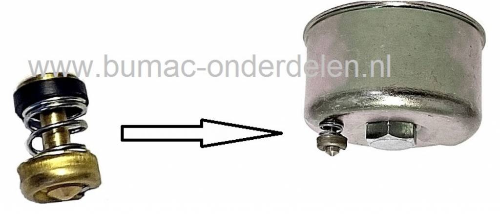 Aftapplug voor Tecumseh Vlotterbak van Carburateur Afdichtingsrubber met Veer - As en Klep voor Tecumseh Motor SBV, TVM 125, TVM 220, AV 520, TVXL 195, TVXL 220, V 40, V 50, V 60, V 70, BV, Vantage, VH 40, VH 70, VH 80, BVL, VM 100, VM 70, VM 80, BVS, ECV