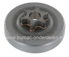 Aandrijftandwiel voor Stihl 3/8" - 6 Tands Picco, Koppelingstrommel met vast Tandwiel voor Kettingzaag 020, 020T, MS200, MS200T, Aandrijftandwielen en Koppelingstrommel Stihl Motorzaag, Kettingzaag 020 - 020 T - MS 200 - MS 200 T, onderdeel
