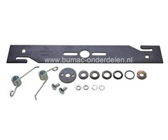 Verticuteermes 40,8 Cm voor Grasmaaier Geleverd met 2 Veren, 6 Reduceerringen en Bevestigings Bouten, Gazonmaaier - Benzinemaaier - Cirkelmaaier - Loopmaaier