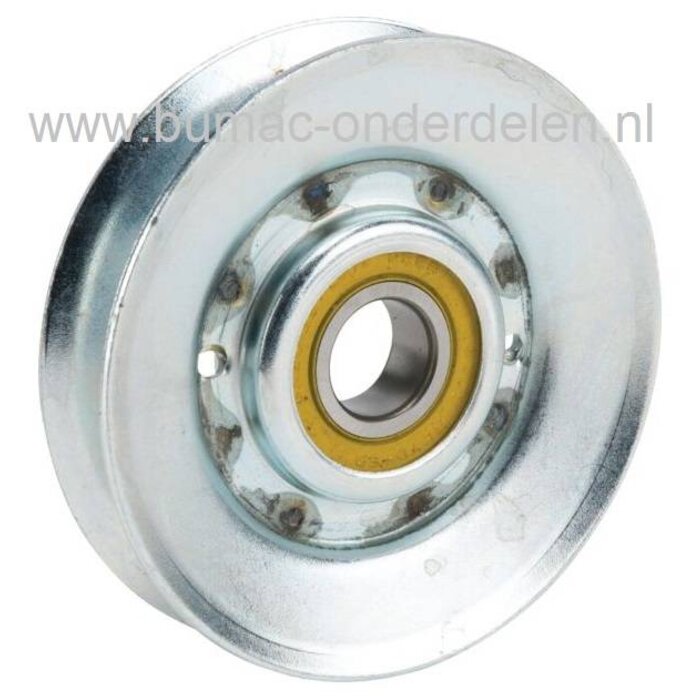 Poelie voor John Deere, Sabo Zitmaaiers, Maaidekpouly John Deere, Sabo, Riemschijf, Spanrol, V snaar Poelie voor Maaidek van Johndeere en Sabo Zitmaaiers, Frontmaaiers, Tuintrekkers, onderdeel