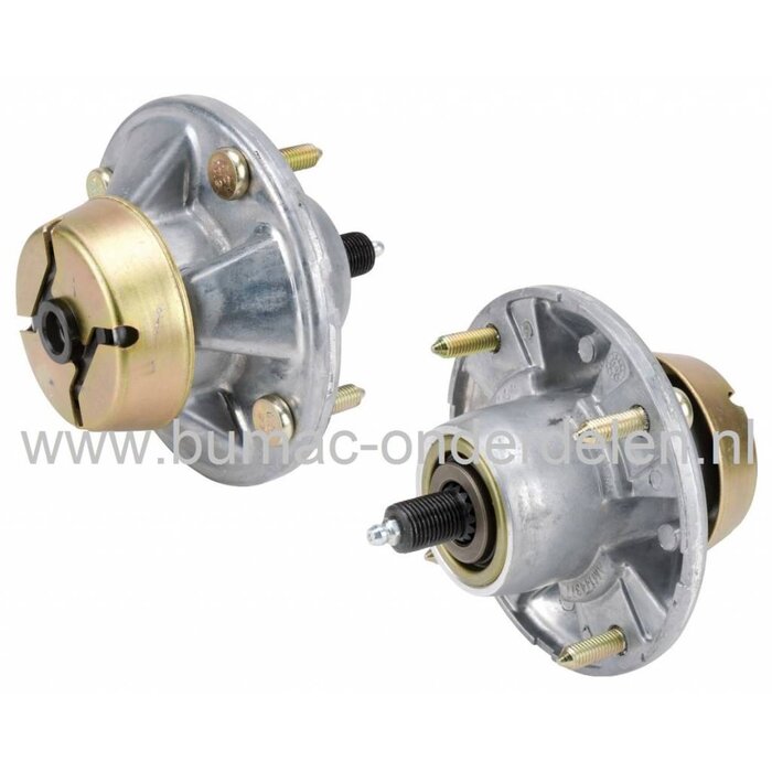 Lagerhuis Compleet voor JOHN DEERE Zitmaaiers, John Deere, Sabo Mesassen met Meshouders en Huis, Complete Maaimeshouders, Lagerhuizen voor Johndeere - Sabo Zitmaaiers, Frontmaaiers, Tuintrekkers, Spindels