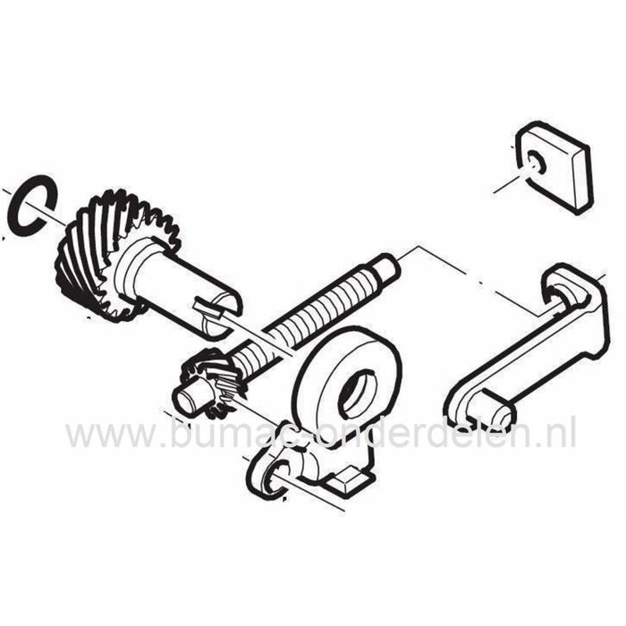 Kettingspanner voor Dolmar en Makita Kettingzaag Dolmar PS-460, PS-500, PS-4600, PS-5000, PS-5105, Makita DCS501, DCS4600, DCS4630, DCS5000, DCS5030 Motorzaag Complete Kettingspan Set